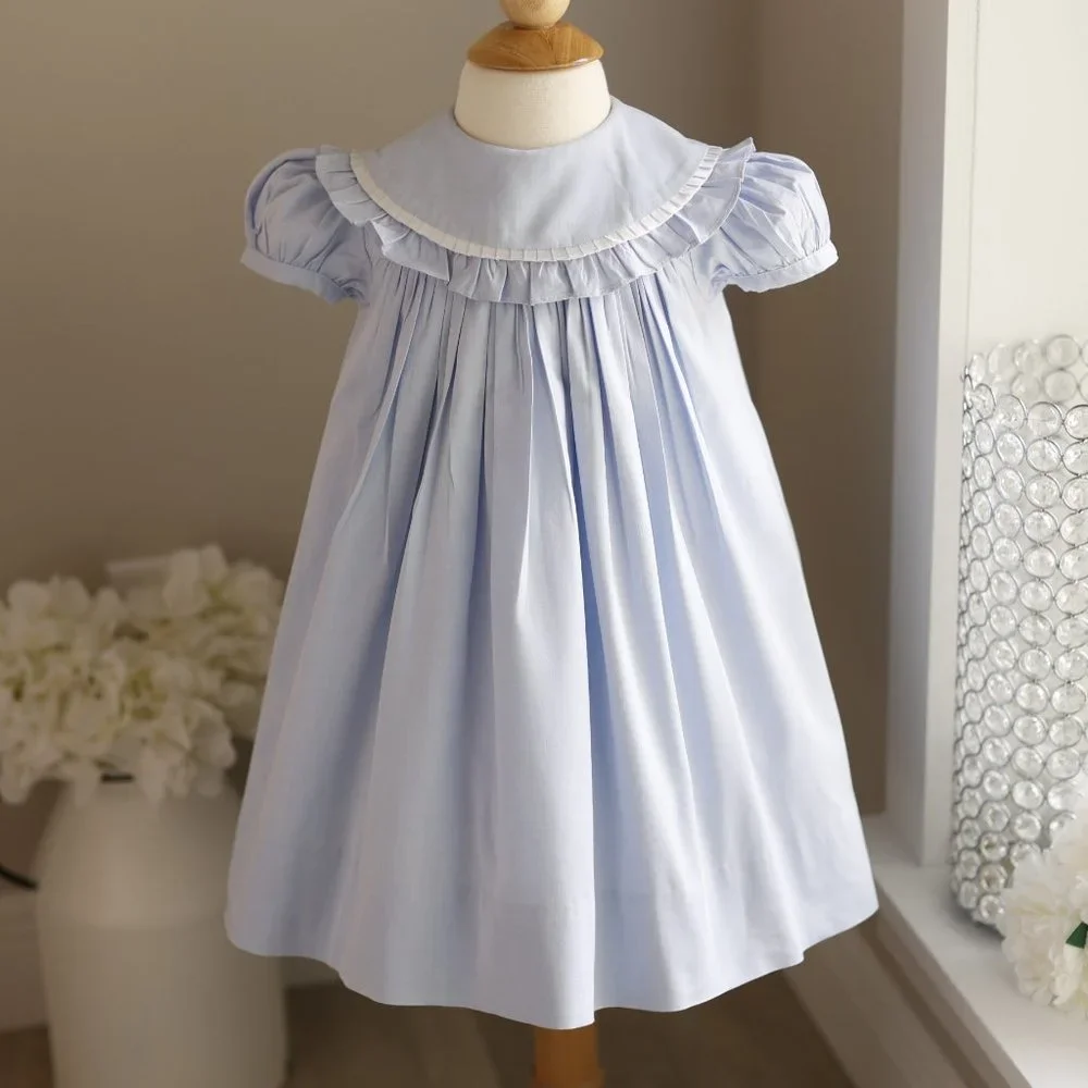 Blue Cotton Float Dress Boutique Bailey Boys 2T Classic Traditional Like New - Picture 1 of 7
